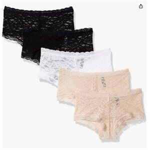 NWT Smart & Sexy Women's Signature Lace Boyleg 5-pack of Panties - Size 5